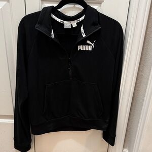 PUMA Women’s Black Quarter-Zip Pullover